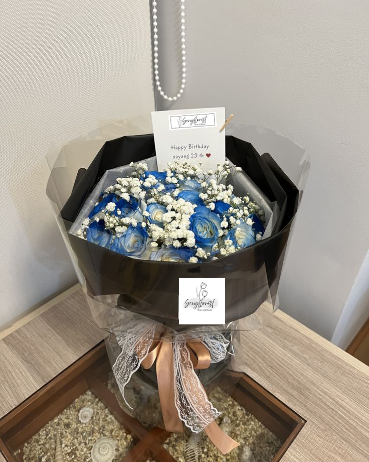 Blossom Tales blue HAND BOUQUET