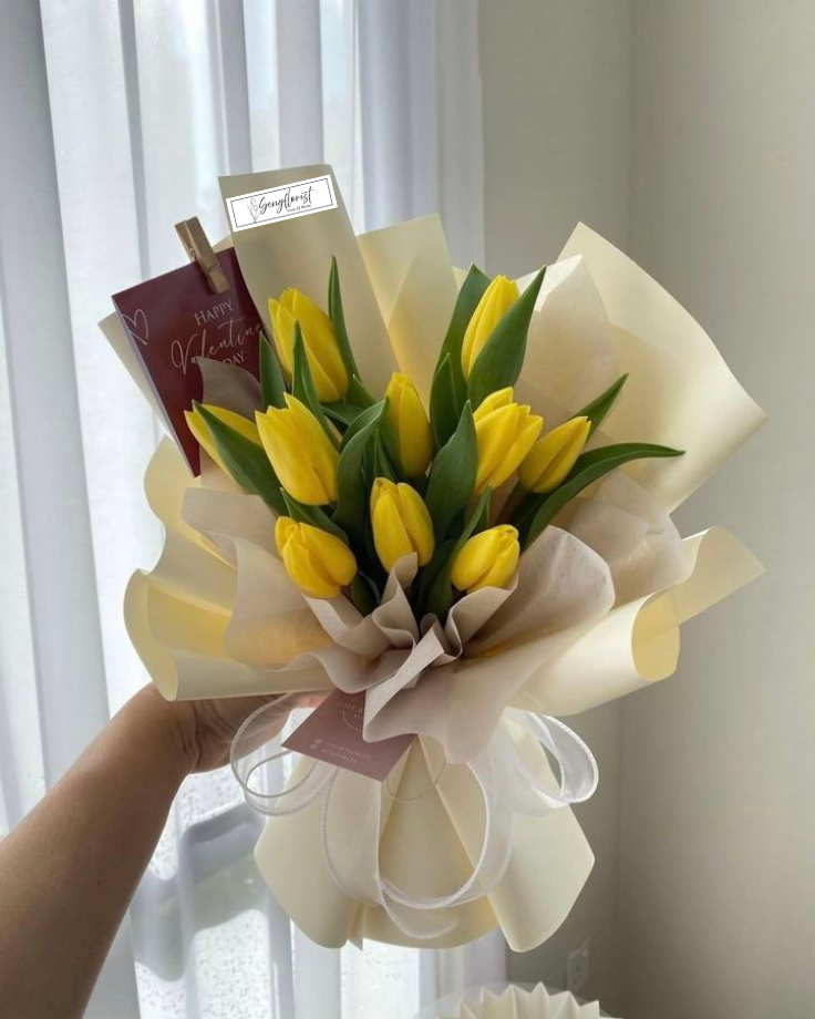 Yellow Hello HAND BOUQUET